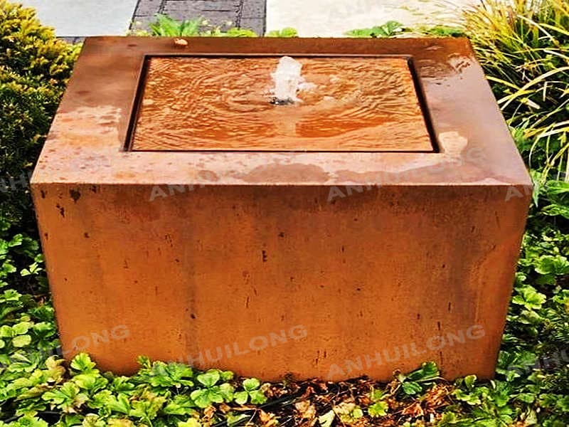 <h3>small water feature--AHL Corten Steel</h3>
